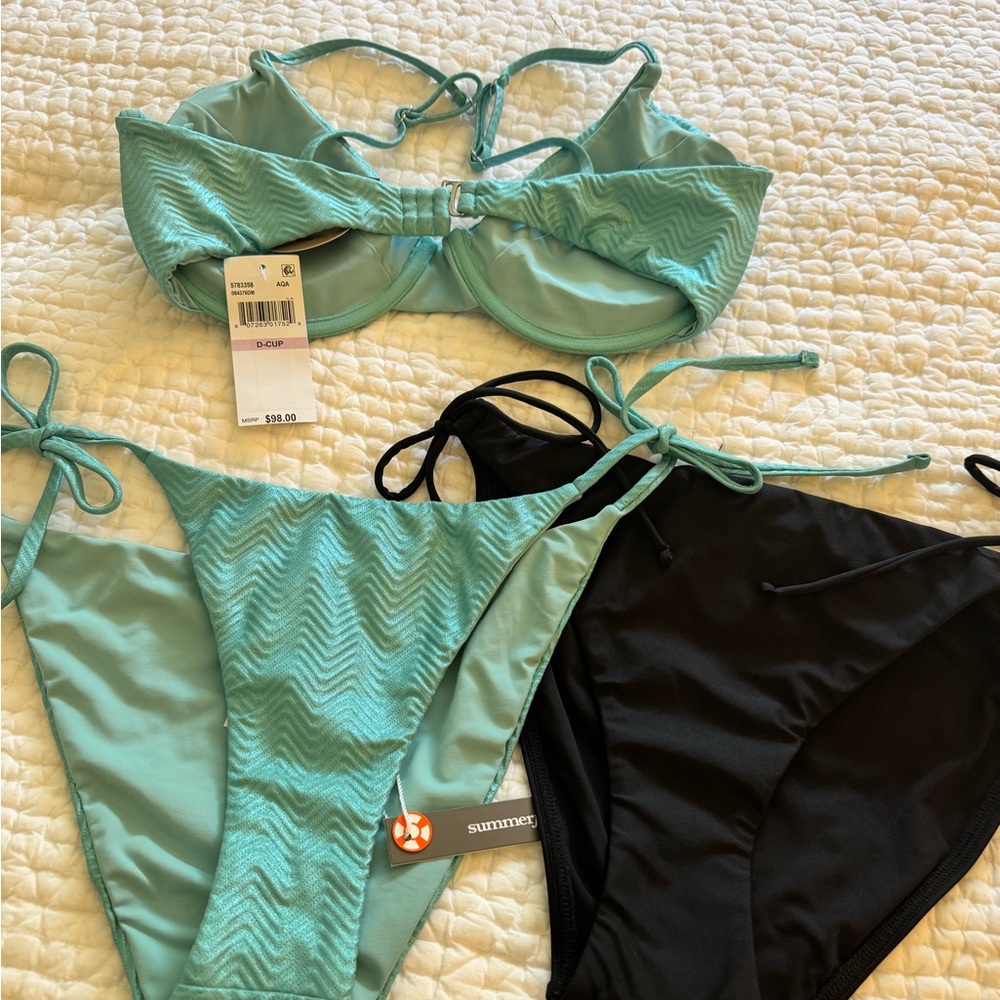 Summerful aqua bikini(s) and matching Pacsun Coverup - Picture 3 of 7